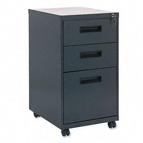 Alera Three-Drawer Mobile File, Charcoal by 