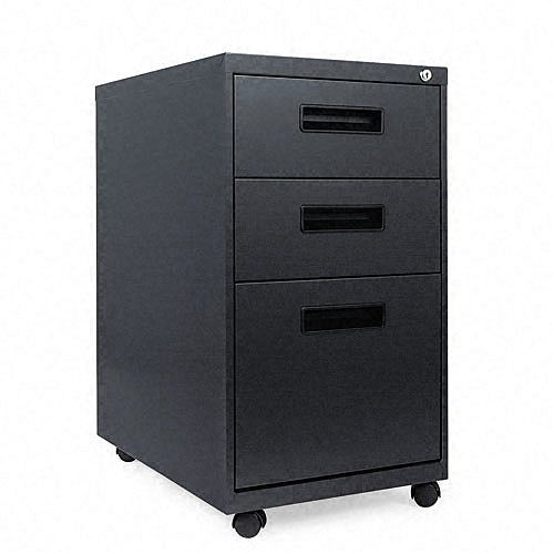 Alera Three-Drawer Mobile File, Charcoal by 
