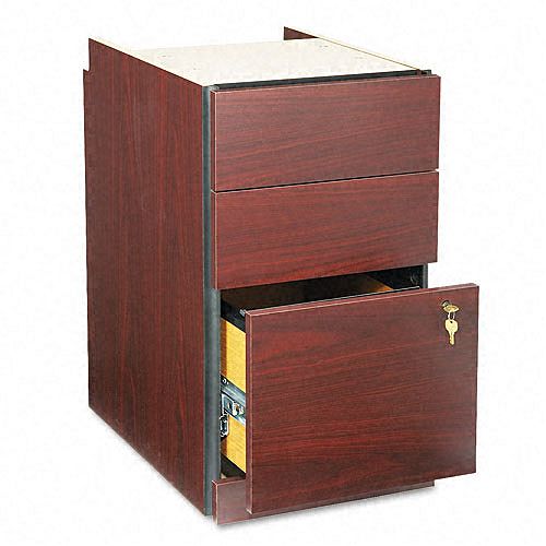 HON 10500 10700 Three-Drawer File Pedestal, Mahogany by 