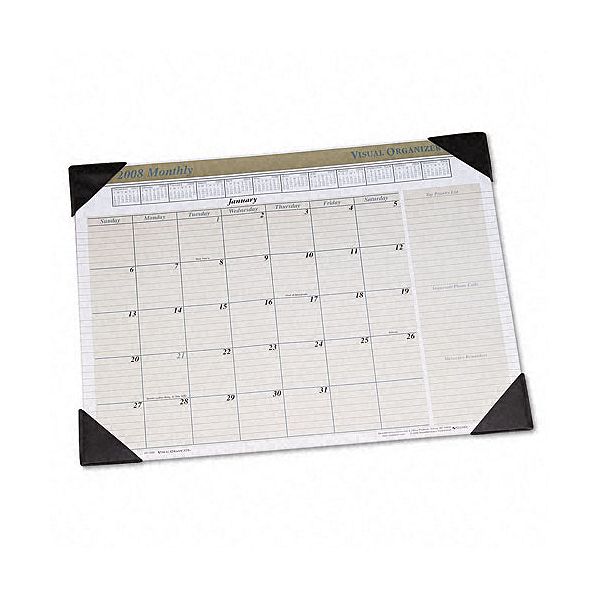 Visual Organizer Executive Monthly Desk Pad Calendar