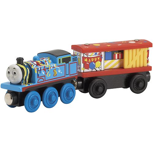 Learning Curve Thomas Wooden Railway - Happy Birthday Thomas and Box Car