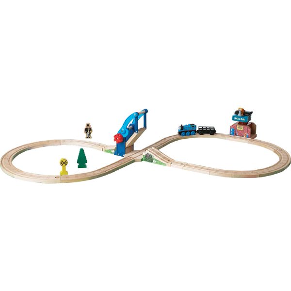 Learning Curve Thomas Wooden Railway - Bridge & Crane Figure 8 Set