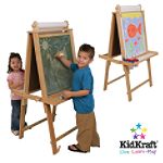Kidkraft Deluxe Wood Easel in Nautral