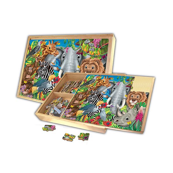 Learning Journey 4 in a Box Wooden Puzzle Set (Includes Four 48 piece