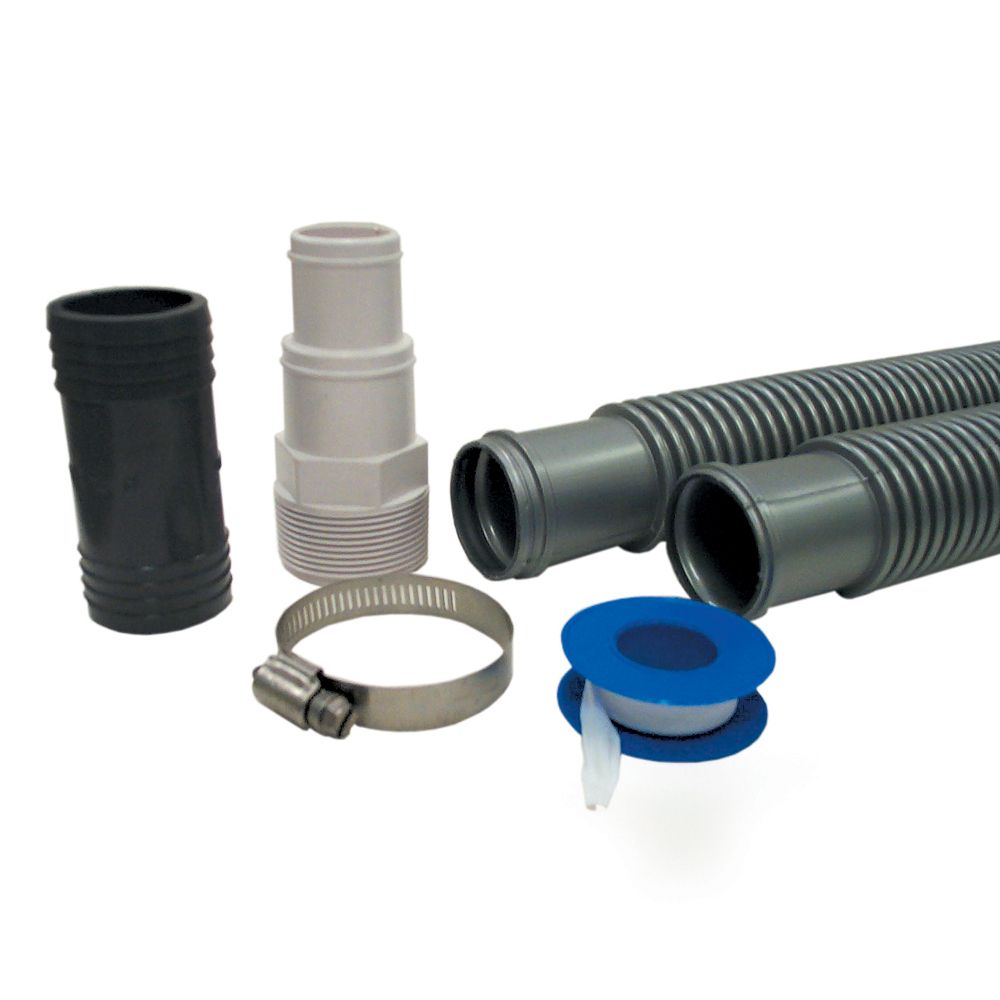 1 1/2 inch x 1 1/4 inch white poly male adapter