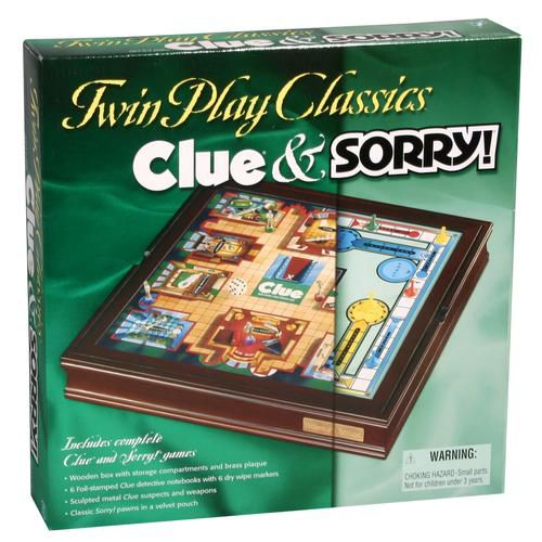 Milton Bradley Twin Play Classic - Clue and Sorry