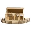 Large Wooden Horse Barn with Corral
