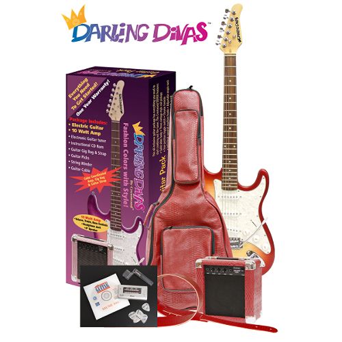 Synsonics Darling Divas Electric Guitar Package - Red Hot Chili
