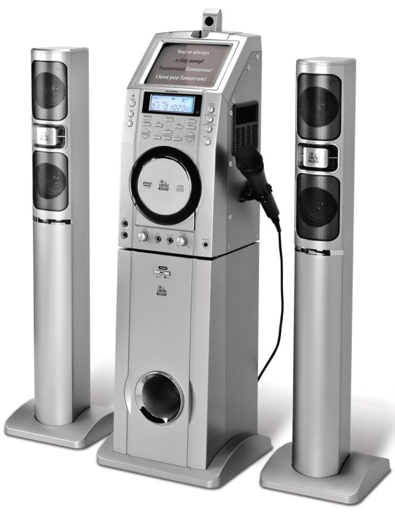 The Singing Machine STVD-1001 Pedestal DVD/CDG Karaoke System with Tower Speakers and Subwoofer