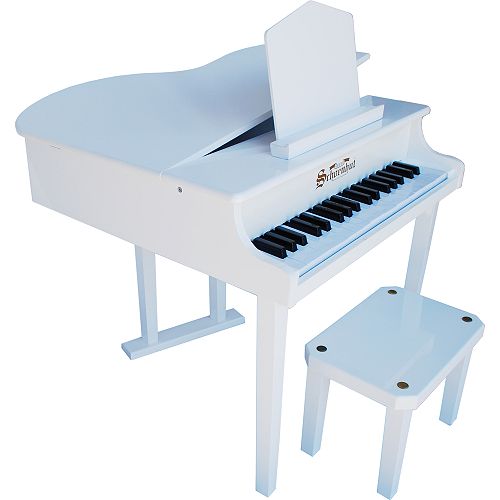 Click here to buy Schoenhut White Concert Baby Grand W Bench.