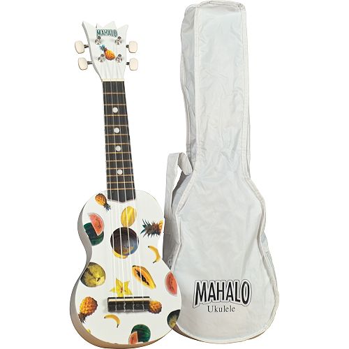 SAGA Mahalo Painted Ukulele Outfit in White