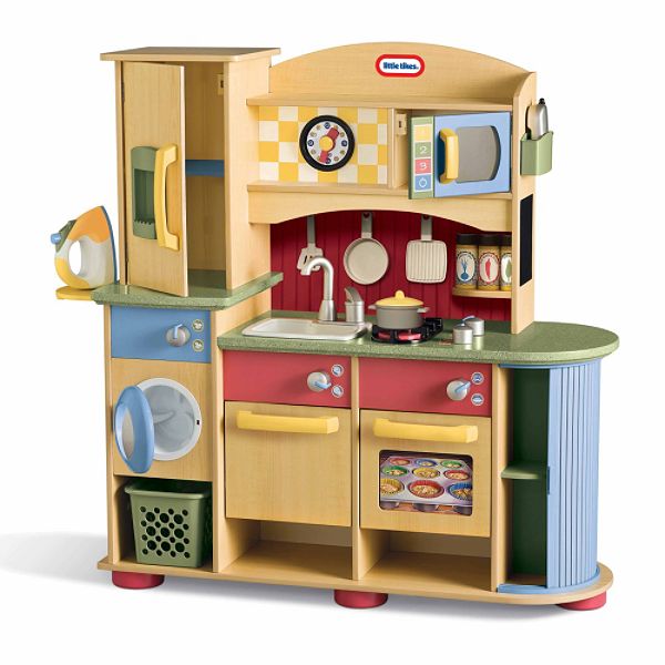 Little Tikes Deluxe Wooden Kitchen & Laundry Center 