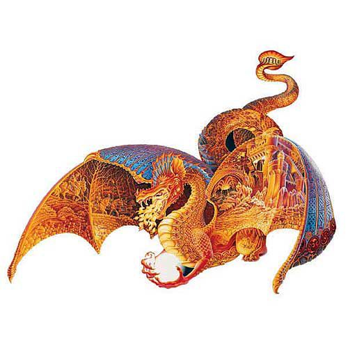 Fire Dragon  - Shaped Puzzle