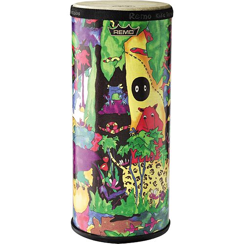 KIDS PERCUSSION, Konga, 6" Diameter, 15" Height, Rain Forest Fabric