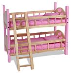 Etoys Dreamtime Baby: Doll Pink Bunk Beds by Etoys