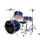 GP Percussion 3-Piece Complete Junior Drum Set with Accs