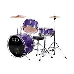 GP Percussion 3-Piece Complete Junior Drum Set with Accs