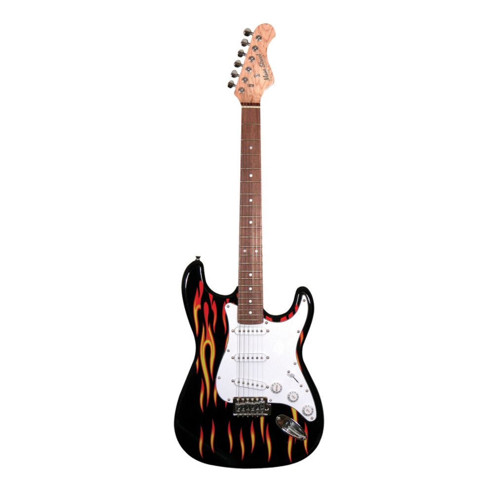Main Street Guitars Electric Guitar with Flames design