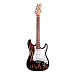 Main Street Guitars Electric Guitar with Flames design