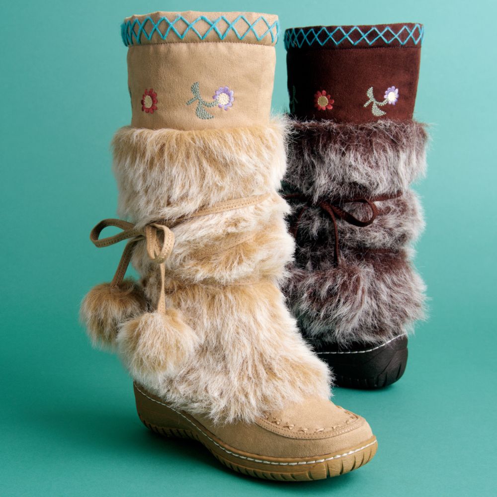 Silhouettes Microsuede/Faux-Fur Boot