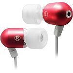Radius Maroon Atomic Bass Earbuds