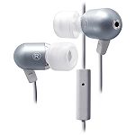 Radius Silver Atomic Bass Earbuds with In-Line Microphone
