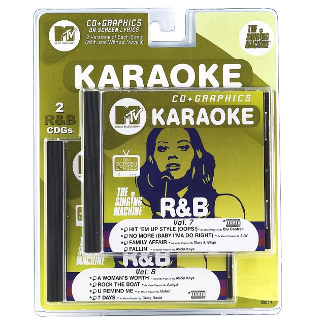 The Singing Machine 2 CD Karaoke Music, MTV R & B Hits, Vol. 7 & 8
