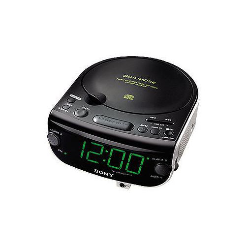 Sony AM FM Clock Radio with Built-In CD & MP3 Player