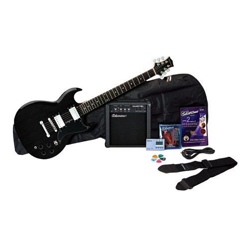 Silvertone Rockit 21 Guitar & Amp Package, Liquid Black