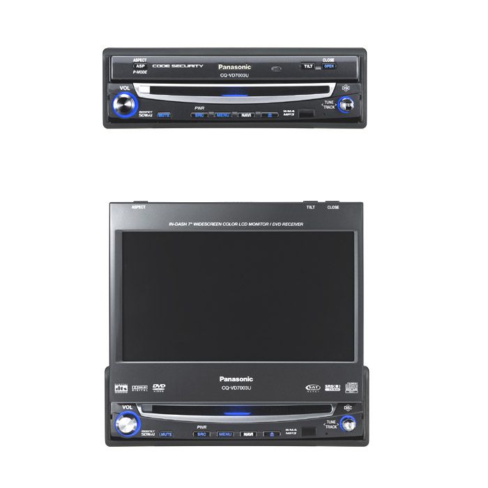 Panasonic CQVD7003U In-dash 7 in. Widescreen Color LCD Monitor/DVD Receiver