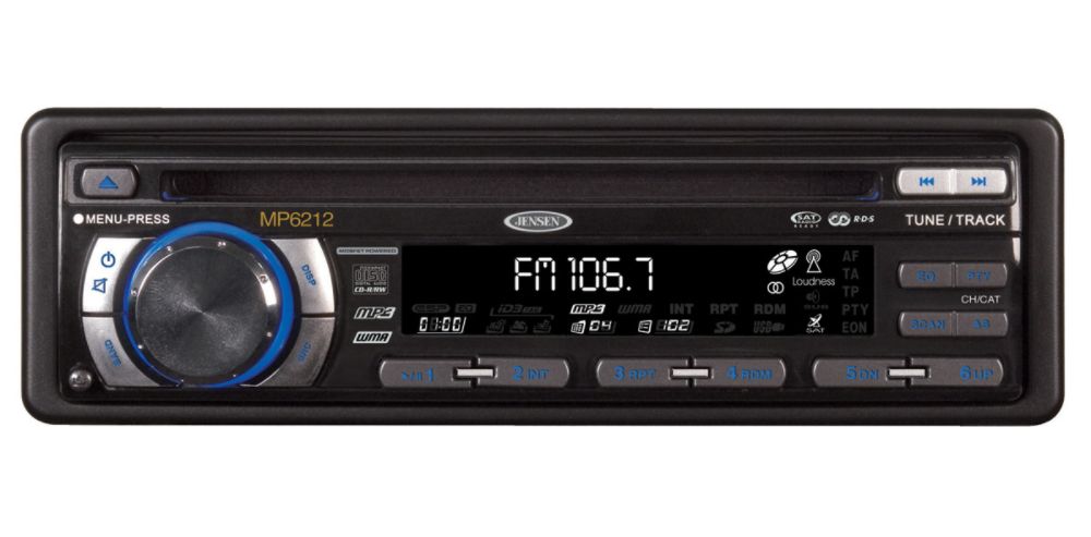 Jensen CD Receiver with AM/FM Stereo Tuner, MP3/WMA Compatibility, 240W