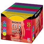Buy Sony CD-R Blank Media, 25 pk. 80 Minutes with Slim Jewel Cases