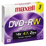 Maxell DVD+RW Blank Media, 3 pk. 4.7GB