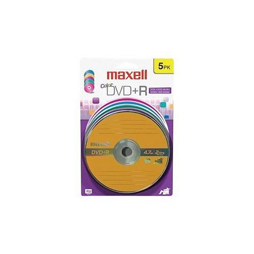 Maxell 5 pk. DVD+R Media - Color Pack