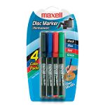 Maxell Disc Markers for CDs/DVDs, 4 pk. Assorted Colors