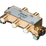 Philips 4-Way Splitter, F-Type Connectors
