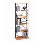 Atlantic Multimedia Storage Rack with Wood & Wire Shelving