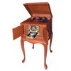 3-disc CD Player/Stack O Matic Turntable/AMFM Console - Paprika, Queen Anne