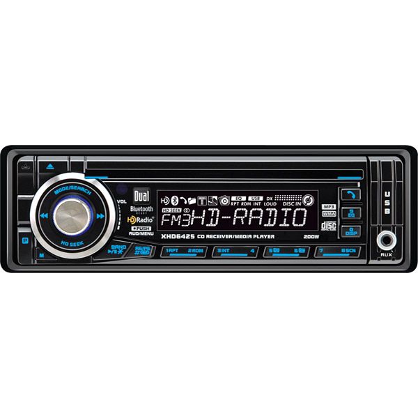 Dual 200-Watt HD/AM/FM/CD/MP3/WMA Receiver - With Bluetooth