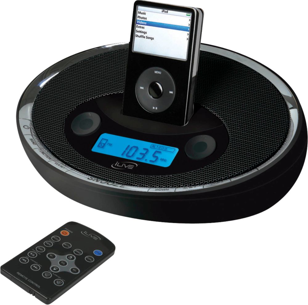 iLive - Digital AM/FM Clock Radio for iPod