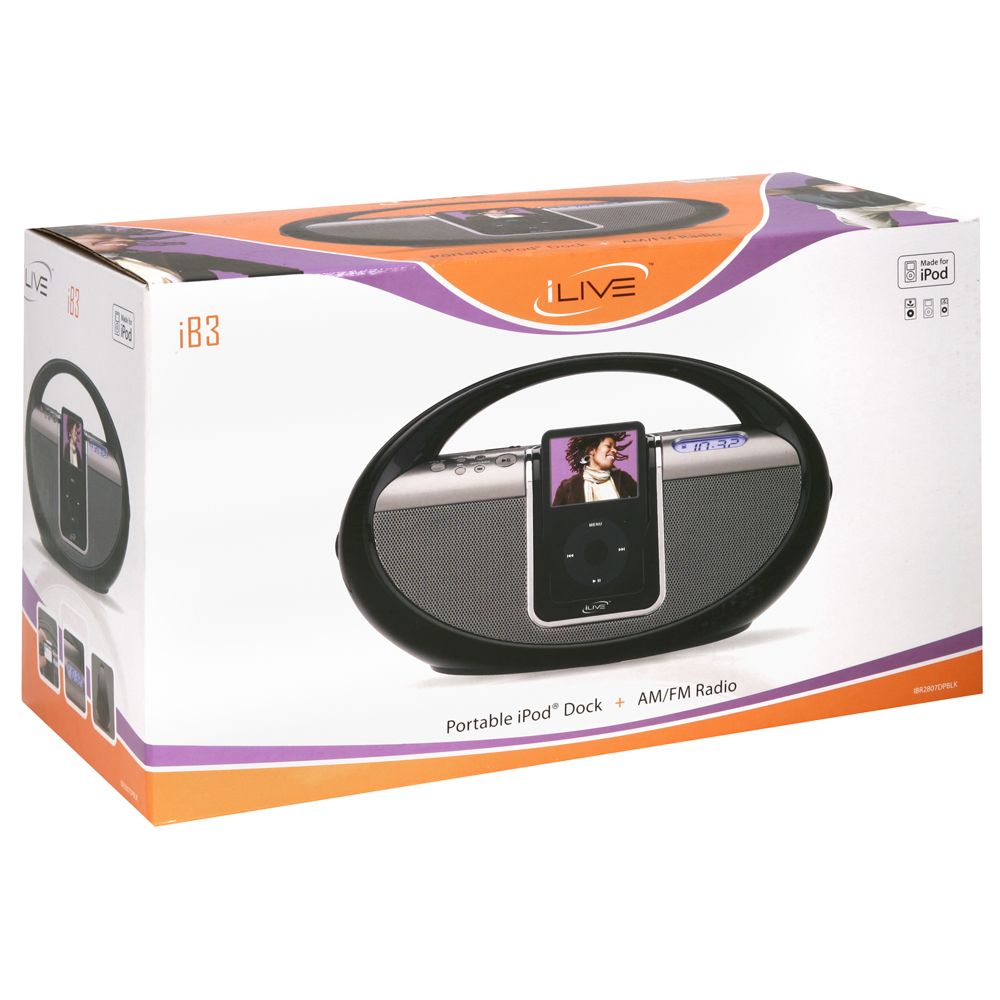 iLive Portable iPod Dock + AM/FM Radio, 1 each