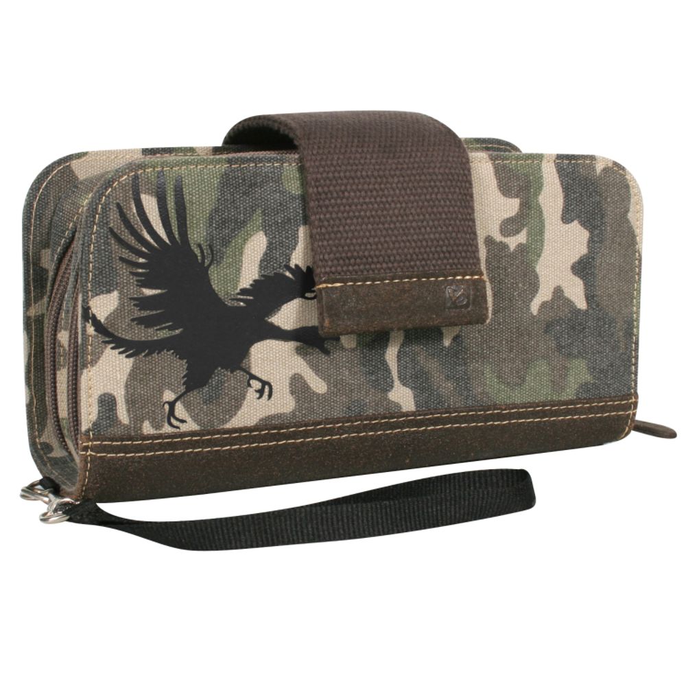 Pacific Design Indie Artists Gaming Zipper Pack, Eichenberger Faded Green Camo w/ Black Dino
