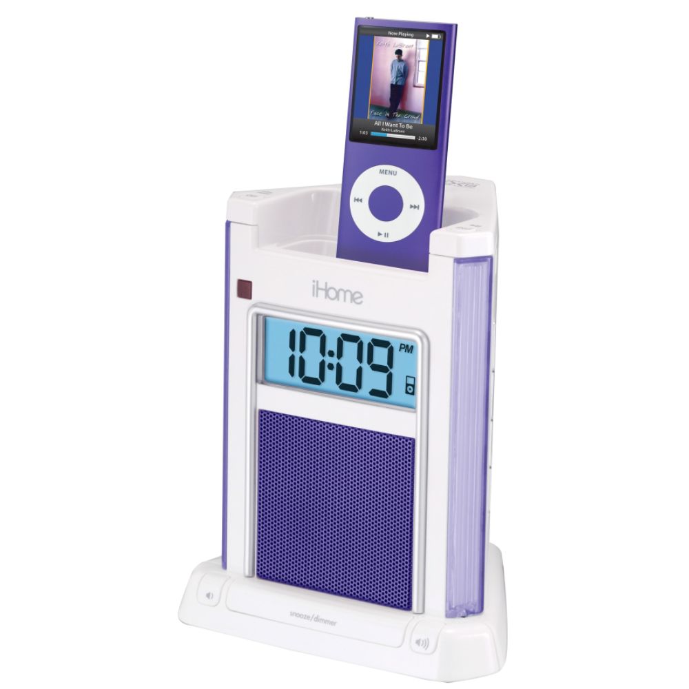 iHome - Alarm Clock for iPod - Purple