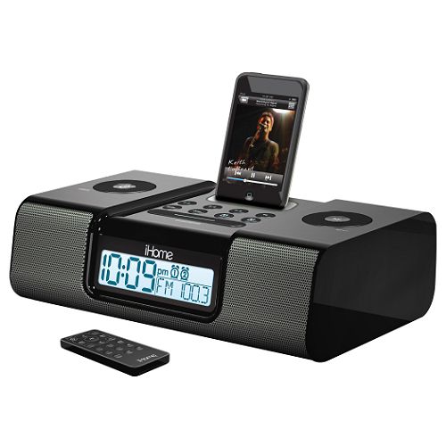 iHome AM/FM Clock Radio for iPod - Black