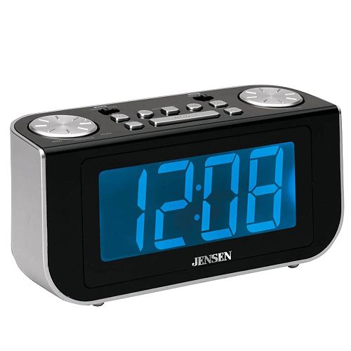 Jensen AM FM Talking Alarm Clock Radio w  Voice Recognition