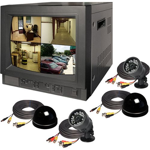 Security Labs 14" Color Quad Observation System With 4 Cameras