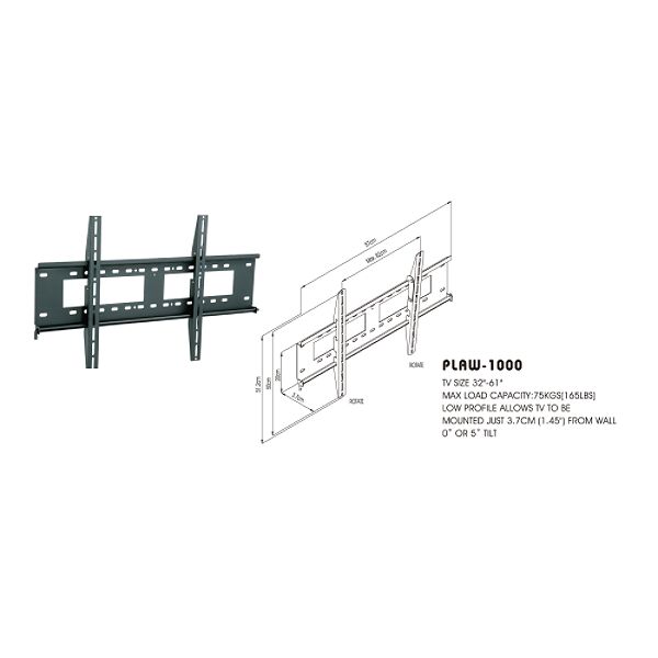 DIAMOND PLAW1000 Flat Panel TV Wall Mount with Adjustable Tilt Up to