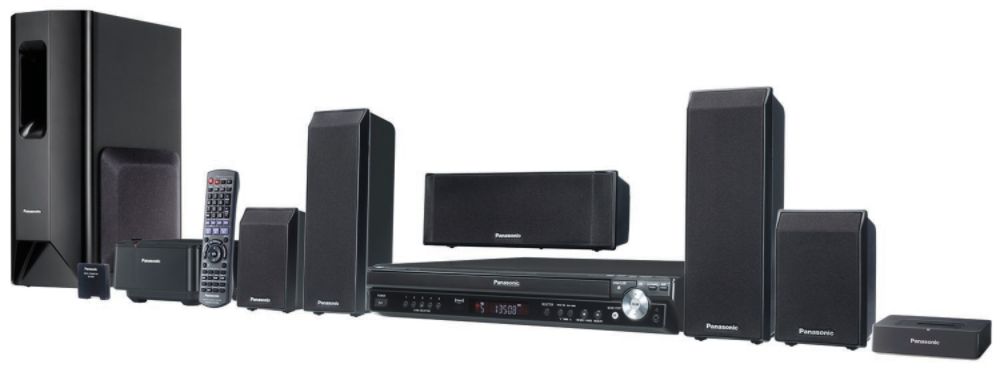 Panasonic 5-Disc Home Theater System with iPod Dock & XM-Ready Rear Wireless Receiver