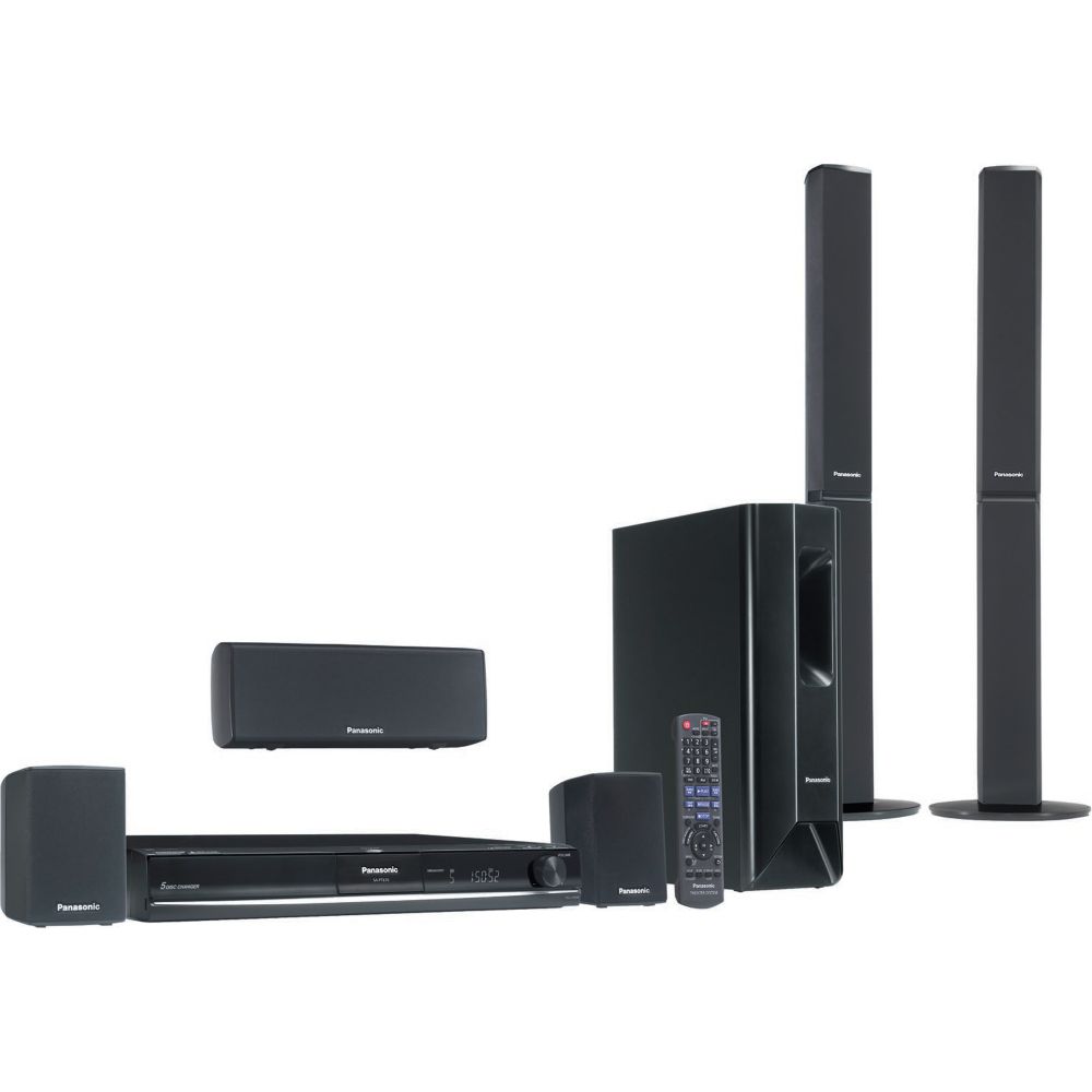 Panasonic - 5.1 Channel 5-Disc DVD 1080p Upconverting Home Theater System
