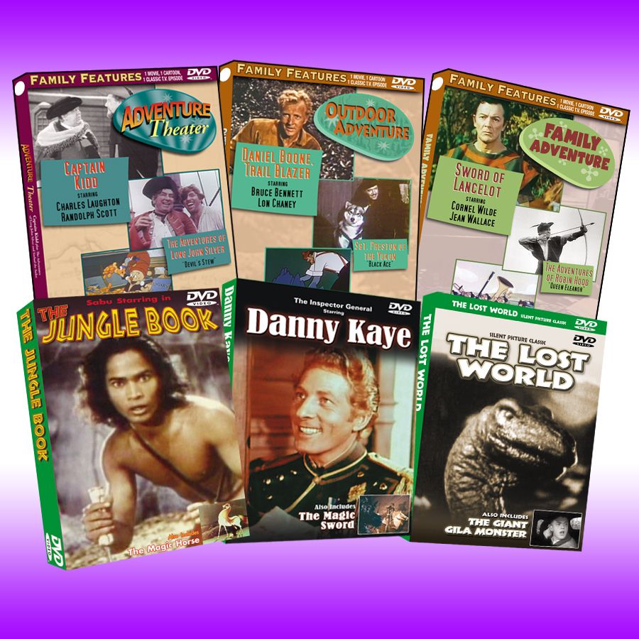 PC Treasures Family Movies and Cartoons 6 DVDs